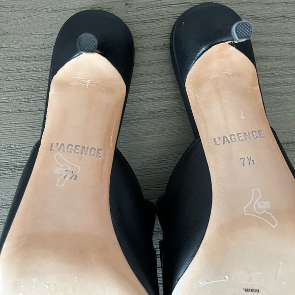 L’AGENCE Black High Heel Mules, Size 7-1/2, Never Worn, Brand New Without Box - Picture 4 of 4